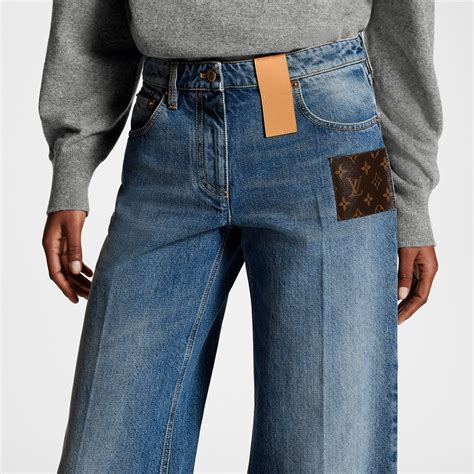 louis vuitton patchwork jeans|Stonewashed Monogram Patch Boot.